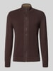 MCNEAL Kurtka z dzianiny ze stójką Czekoladowy melanż