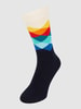 Happy Socks Sokken met grafisch motief, model 'Faded Diamond' Marineblauw