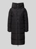 khujo Regular fit gewatteerde lange jas met gevoerde opstaande kraag, model Jilia' Zwart