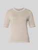 Christian Berg Woman Selection Pullover aus Viskose-Mix in Strick-Optik Beige Melange