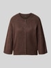 OPUS Strickjacke aus Woll-Mohair-Mix Modell 'Disille' Mittelbraun