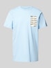 Calvin Klein Jeans T-Shirt mit Label-Print Hellblau