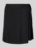 Pieces Licht uitlopende minirok in wikkellook, model 'PIA' Zwart