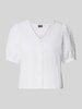 Pieces Regular Fit Bluse mit Lochstickerei Modell 'TAYA' Offwhite