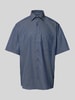 Eterna Comfort Fit Business-Hemd mit Allover-Muster Marine