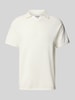 Jack & Jones Slim Fit Poloshirt mit Strukturmuster Modell 'HILL KNIT' Weiss