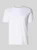 Christian Berg Men T-Shirt mit geripptem Rundhalsausschnitt Weiss