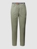Christian Berg Woman Chino met riem Lichtgroen