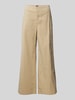 BOSS Orange Wide leg broek in effen design, model 'Tahiana' Beige