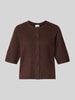 VILA Regular Fit Cardigan in Strick-Optik Modell 'Iga' Dunkelbraun