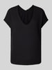 OPUS Strickshirt mit tiefem Rundhalsausschnitt Modell 'SIRUKUS' Black