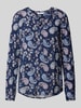 Christian Berg Woman Bluse aus Viskose mit Paisley-Muster Dunkelblau