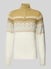 Blend Gebreide pullover met opstaande kraag Offwhite