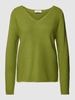MAERZ Muenchen Pullover met losse pasvorm en effen design Groen