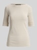 Lauren Ralph Lauren regular fit T-shirt van katoenmix Zand