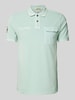camel active Poloshirt met labelstitching Turquoise