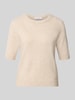 COMMA Pullover aus Baumwoll-Mix in Feinstrick-Optik Sand