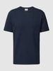 SELECTED HOMME T-shirt met structuurmotief, model 'SANDER' Marineblauw