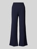 Christian Berg Woman Flared stoffen broek met structuurmotief Donkerblauw