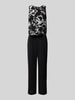 s.Oliver BLACK LABEL Jumpsuit met bloemenmotief Zwart