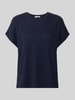 Christian Berg Woman T-Shirt mit Strukturmuster und Rundhalsausschnitt Dunkelblau
