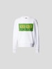 Kenzo Sweatshirt mit Label-Patch Weiß