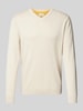 Tom Tailor Regular Fit Strickpullover aus reiner Baumwolle Beige