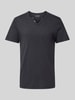 Jack & Jones T-shirt z dekoltem w serek model ‘SPLIT’ Czarny