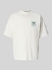 CARLO COLUCCI Oversized T-Shirt mit Label-Print Offwhite