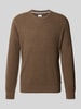 Brax Pullover aus Woll-Kaschmir-Mix Modell 'Rick' Mittelbraun