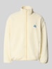 American Vintage fleecejack met opstaande kraag en labeldetail model 'HOKTOWN' Ecru