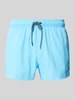 Puma Regular Fit Badehose mit Logo-Print Hellblau