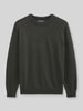 Marc O'Polo Regular Fit Pullover aus Baumwoll-Mix mir Schurwoll-Anteil Dunkelbraun