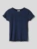 s.Oliver RED LABEL T-Shirt mit Ripp-Struktur Marineblau