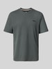 BOSS Regular fit T-shirt van katoenmix  Rietgroen