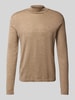 Tiger Of Sweden Gebreide pullover van merinowol met opstaande kraag, model 'Tern' Beige