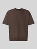 Marc O'Polo DENIM Oersized t-shirt z mieszanka bawełny Czekoladowy