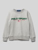 Polo Sport Sweatshirt mit Label-Print Mittelgrau Melange