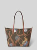 Lauren Ralph Lauren Shopper mit Strukturmuster Modell 'KEATON' Dunkelbraun