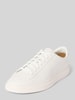 BOSS Low Top Sneaker aus genarbtem Rindsleder Weiss