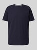 Fynch-Hatton T-shirt met logostitching Marineblauw gemêleerd