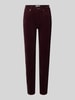 Marc O'Polo Spodnie materiałowe o kroju slim fit z mieszanki bawełny model ‘ALKEA’ Bordowy