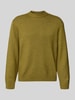 Jack & Jones Gebreide pullover met labelstitching, model 'NORREBRO' Olijfgroen