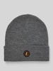 SAVE THE DUCK Muts in gebreide look met logo-applicatie, model 'Lou' Grafiet
