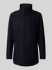 HECHTER PARIS Wollen jas met opstaande kraag Marineblauw