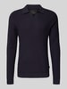 Jack & Jones Premium Gebreide pullover met ribboorden, model 'EASTON' Donkerblauw