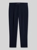 Tommy Hilfiger Spodnie z zakładkami w pasie o kroju tapered fit z mieszanki bawełny Granatowy