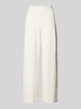 Christian Berg Woman Wide Leg Cordhose mit elastischem Bund Offwhite