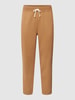 Polo Ralph Lauren Sweatpants mit Logo-Stitching Modell 'ATHLETIC' Mittelbraun