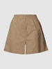 Jake*s Casual Shorts im unifarbenen Design Sand